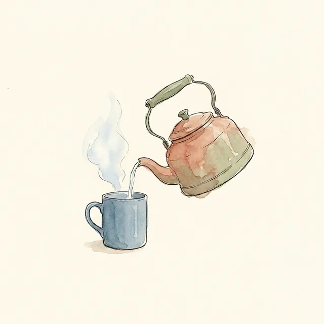 Kettle tipper, watercolour illustration